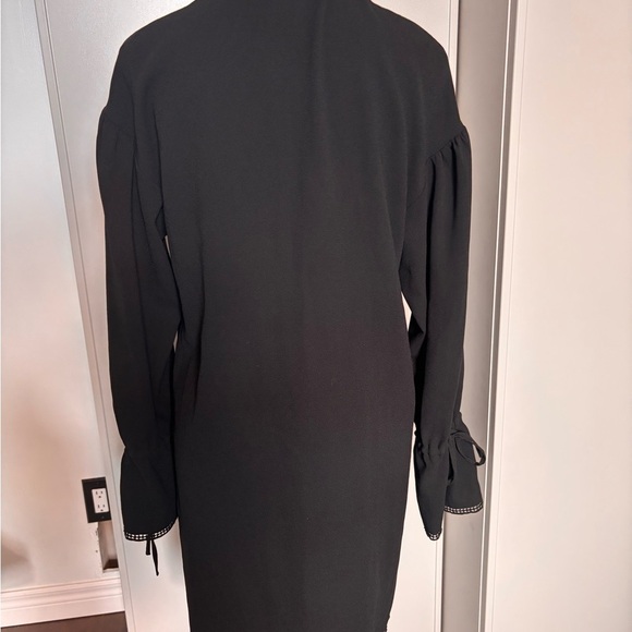All Saints Black Sheath Dress with Bishop Sleeves - Picture 4 of 12